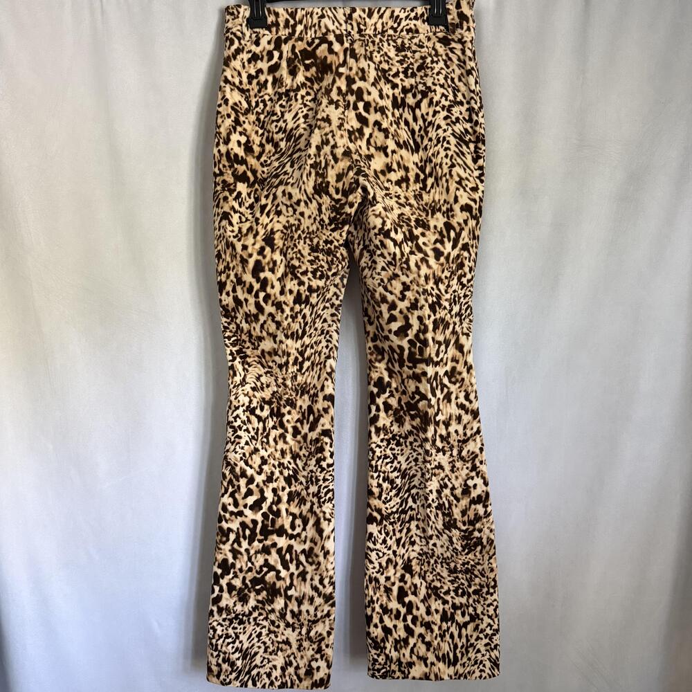Betty Barclay Pants Womens 38 US 8 Animal Print Corduroy Bootcut Stretch Party - Picture 2 of 14